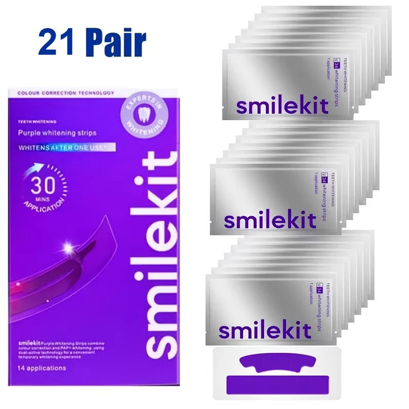 14/7/2021 pares de tiras blanqueadoras dentales, tiras blanqueadoras 9D para reducir la sensibilidad dental.