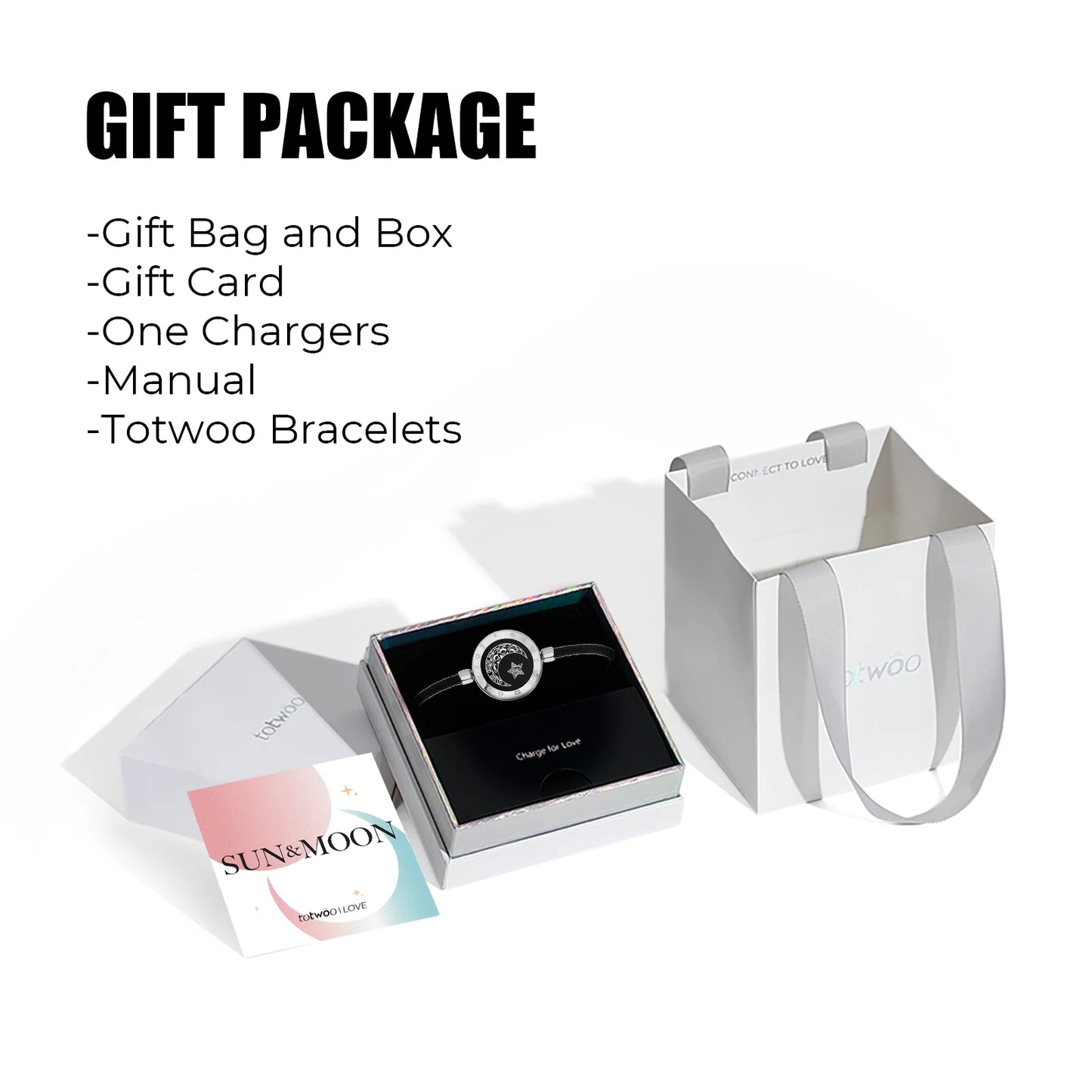 Pulsera individual Totwoo Touch: pulsera táctil de larga distancia con luz y vibración, pulsera de amor para relaciones, joyería inteligente