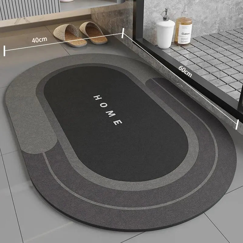 Alfombrilla superabsorbente para baño, alfombra antideslizante de secado rápido, suave, para ducha, bañera y exteriores, 40x60cm, 1 unidad