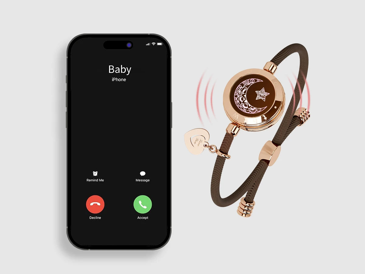 Pulsera individual Totwoo Touch: pulsera táctil de larga distancia con luz y vibración, pulsera de amor para relaciones, joyería inteligente