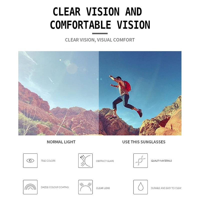 Gafas de sol deportivas coloridas, gafas de sol UV400, gafas de sol a prueba de viento para hombres y mujeres, gafas de sol retro para hombre