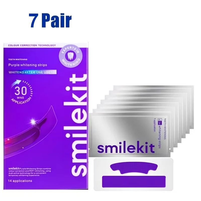 14/7/2021 pares de tiras blanqueadoras dentales, tiras blanqueadoras 9D para reducir la sensibilidad dental.