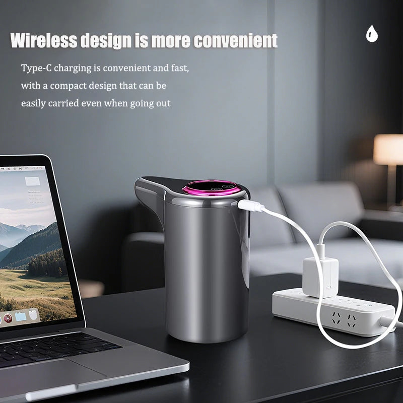 Bomba de agua eléctrica, dispensador automático inteligente de agua embotellada purificada para el hogar, carga USB, bomba de agua inalámbrica