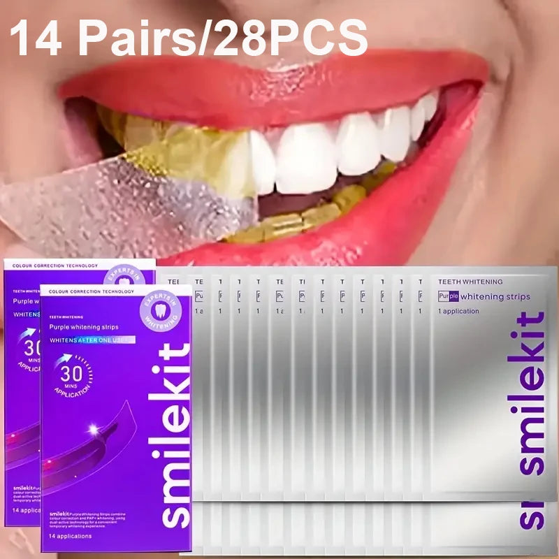 14/7/2021 pares de tiras blanqueadoras dentales, tiras blanqueadoras 9D para reducir la sensibilidad dental.