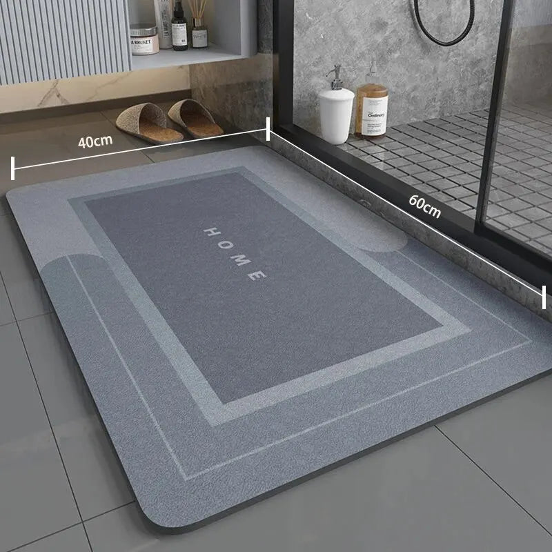 Alfombrilla superabsorbente para baño, alfombra antideslizante de secado rápido, suave, para ducha, bañera y exteriores, 40x60cm, 1 unidad
