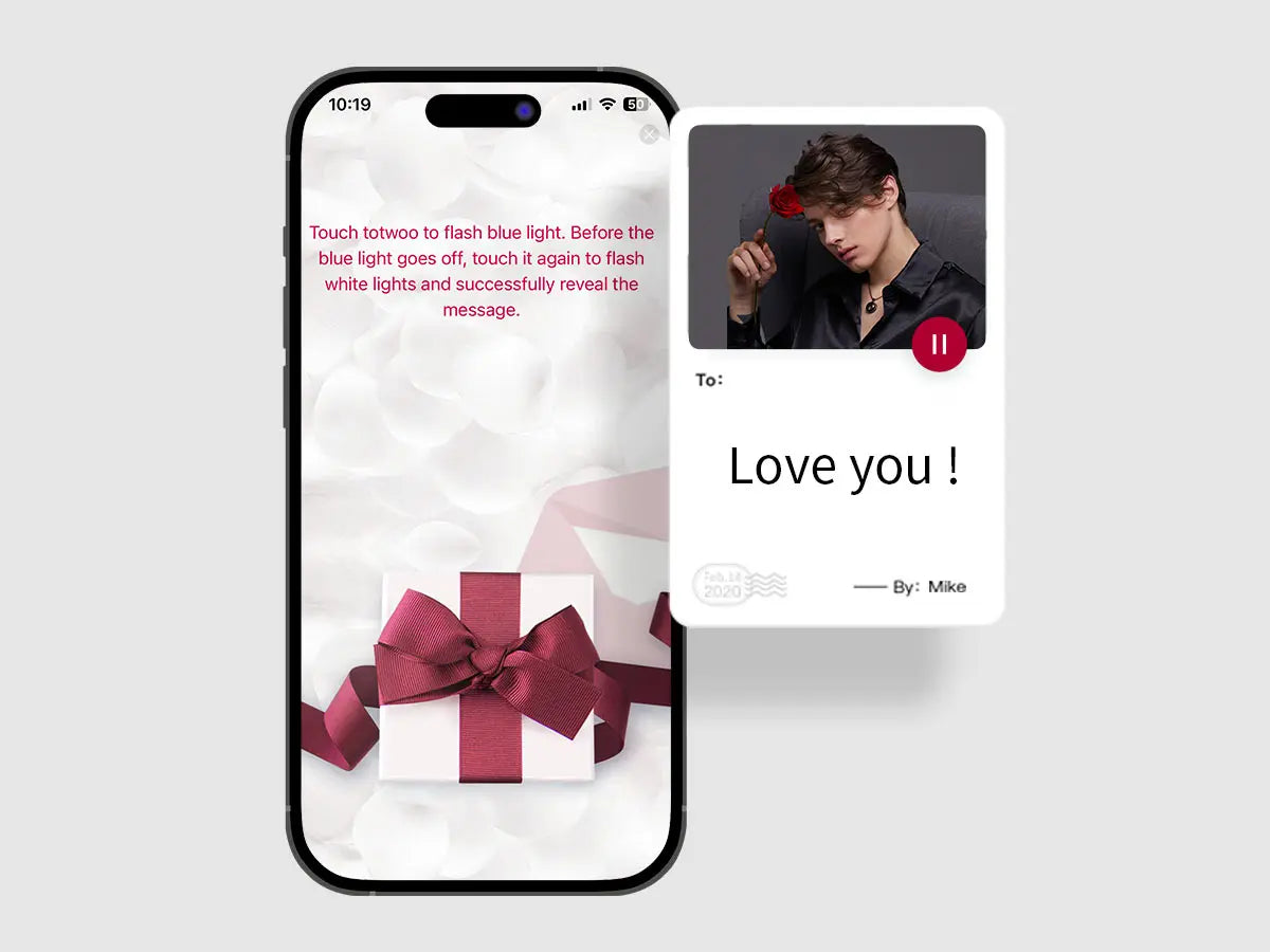 Pulsera individual Totwoo Touch: pulsera táctil de larga distancia con luz y vibración, pulsera de amor para relaciones, joyería inteligente