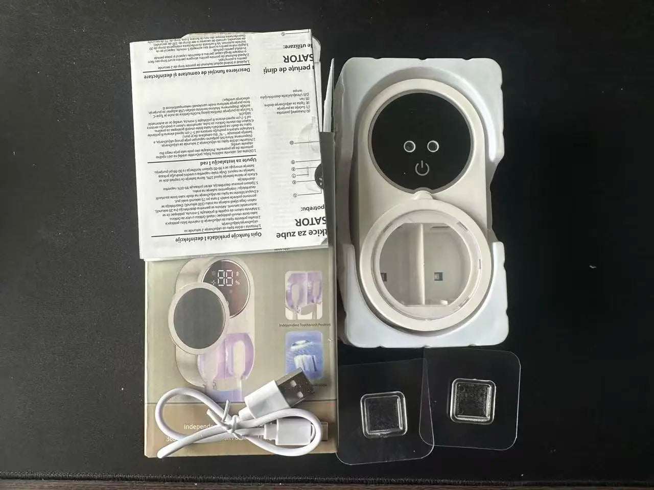 Soporte de pared para cepillos de dientes, esterilizador y secador inteligente, se adapta a la mayoría de las paredes, desinfección automática para cepillos de dientes.