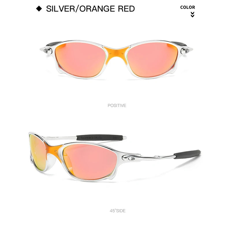 Gafas de sol deportivas coloridas, gafas de sol UV400, gafas de sol a prueba de viento para hombres y mujeres, gafas de sol retro para hombre